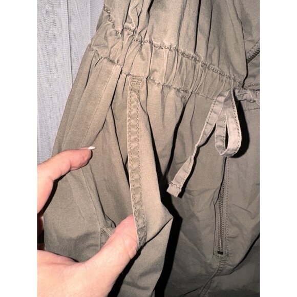 Celebrity Pink Womens Olive Green Jumpsuit XXL Adjustable Straps Zipper Front Dr - Picture 4 of 15